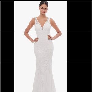 bridal dress; all sequin!!Trumpet style!Beautiful!